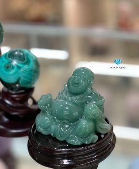 Phật Di Lặc Thạch Anh Xanh