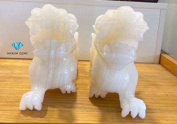 Tỳ Hưu Ngọc Onyx Trắng