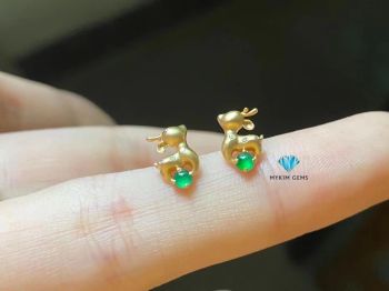 Khuyên Tai Hươu Ngọc Phỉ Thuý