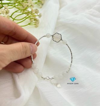 Lắc Bạc Bạch Ngọc Mix Charm