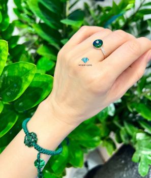 Nhẫn Bạc Đồng Điếu Cẩm Thạch Sơn Thuỷ