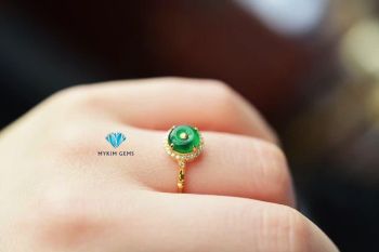 Nhẫn Vàng Đồng Điếu Ngọc