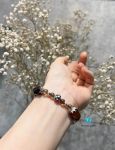 Vòng Lu Mã Não + Thạch Anh Khói 6mm Mix Charm Bạc