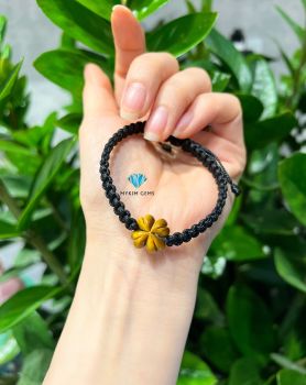 Vòng Dây Tết 4 Lá Mắt Hổ Nâu