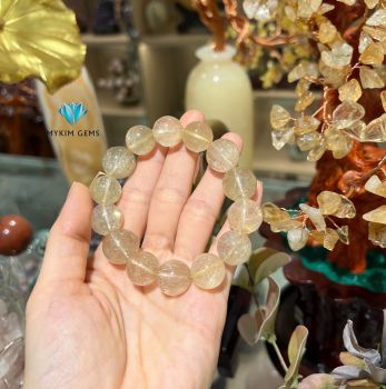 Vòng Thạch Anh Tóc Vàng 16mm