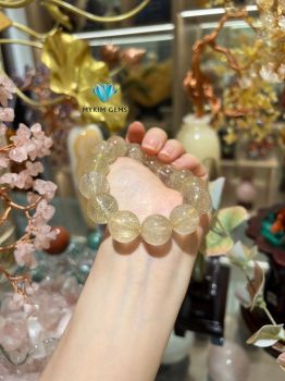 Vòng Thạch Anh Tóc Vàng 16mm