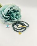 Chuỗi Vòng Lam Ngọc 5mm Mix Charm Vàng 24k s2