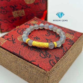 vòng Xà Cừ 9mm Mix Charm Vàng 24k