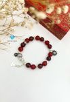 Lắc Bạc Mã Não Đỏ 8mm + Garnet Vip 8mm Mix Charm Bạc