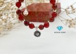 Lắc Bạc Mã Não Đỏ 8mm + Garnet Vip 8mm Mix Charm Bạc