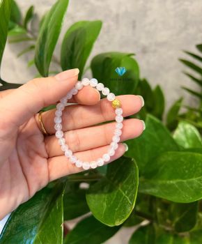 Vòng Moonstone A5mm Mix Charm Vàng 24k