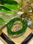 Chuỗi Vòng Diopside A 5mm Mix Charm Vàng Lá Ngọc 24k