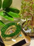 Chuỗi Vòng Diopside A 5mm Mix Charm Vàng Lá Ngọc 24k